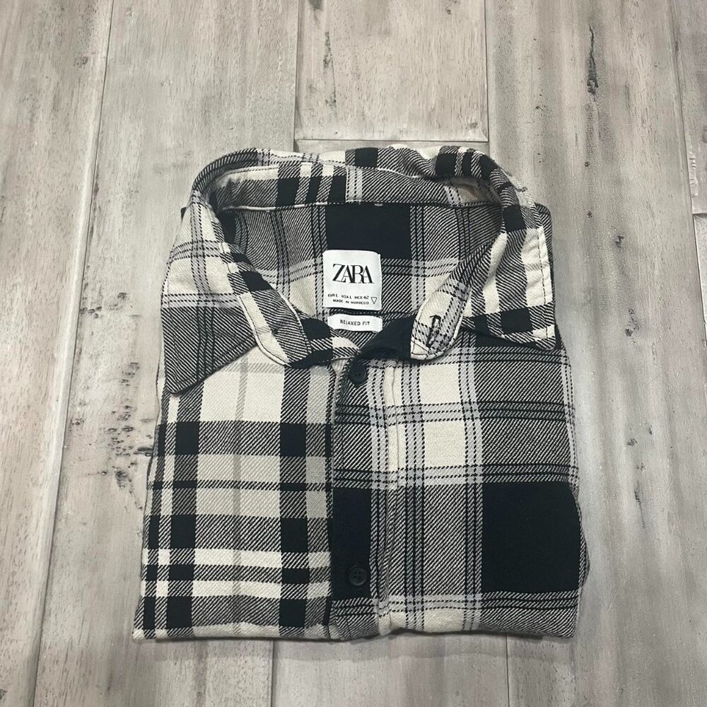 zara men button down shirt